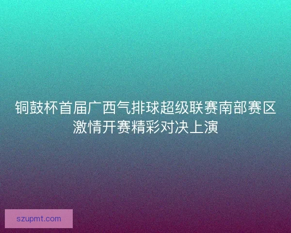 铜鼓杯首届广西气排球超级联赛南部赛区激情开赛精彩对决上演 铜鼓杯首届广西气排球超级联赛南部赛区激情开赛精彩对决上演